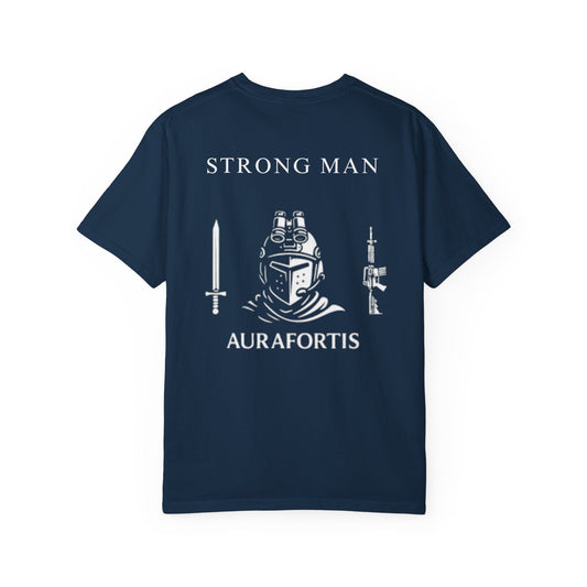 T-shirt bleu Strong Man