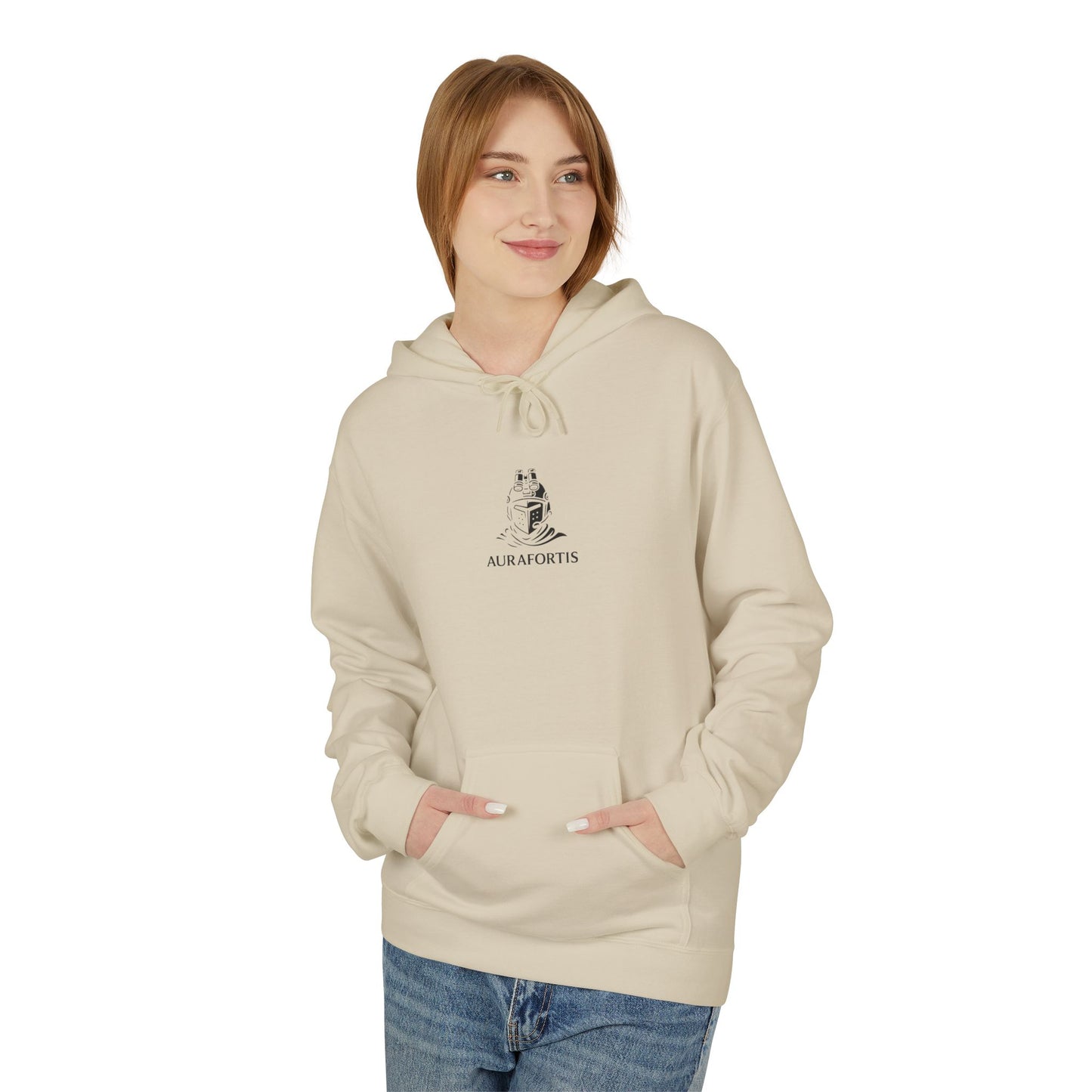 Sweat à capuche sable