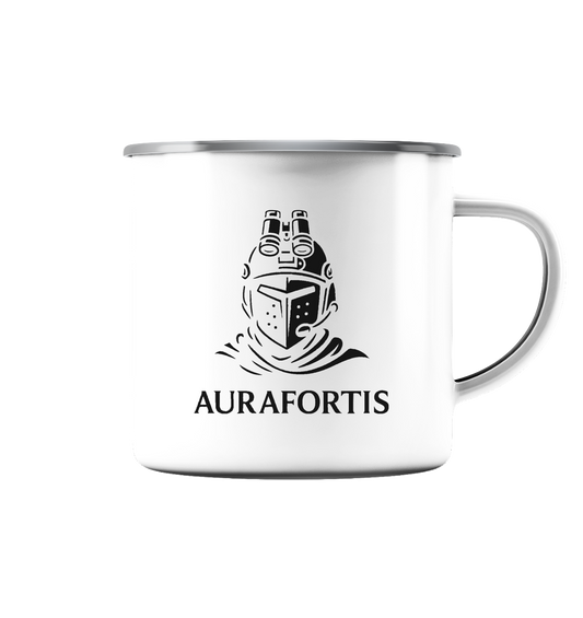 Tasse terrain Aurafortis - Emaille Tasse (Silber)